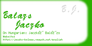 balazs jaczko business card